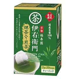 Uji no Dewu Iemon Master's Carefully Selected Sencha with Matcha Tea Bag (0.08 oz (2 g) x 20 P x 2 Packs
