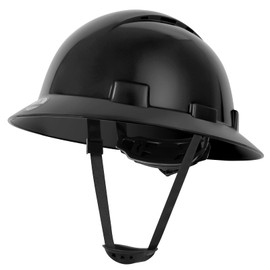Zeluga 15-454 HDPE Full Brim Hard Hat, Construction Safety Helmet with Vented Holes, 6 Point Adjustable Ratchet Suspension, ‎Meets ANSI/ISEA Z89.1, Neon Green
