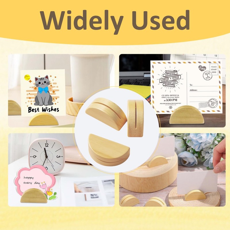 XINXINGDINGSHENG 12 PCS Table Number Stands, Wooden Place Card Holders,