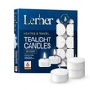 Lerner Tealight Candles, 50 Count | 6 Hour Long-Burning White