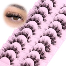 Natural False Eyelashes 14mm Fairy Lashes Wispy Lashes 3D Mink Pestañas Postizas Naturales Fake Eyelashes by Vanssymunlin