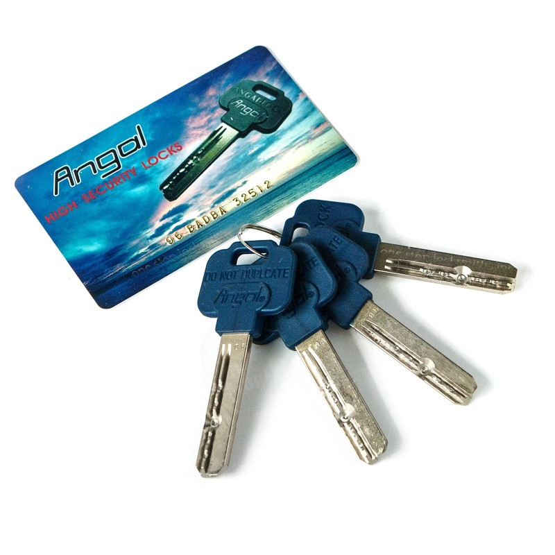 Angal Combo 1-1/8" High Security Cylinder (Silver)