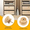 Luomorgo 8 Pcs Natural Wood Dresser Knobs, Round Wooden Cabinet