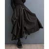 ellazhu Women's Oversized Irregular Drop Crotch Harem Hakama Pleated Drawstring
