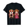 König Königin mit Krone auf dem Thron T-Shirt