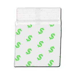 bong-discount Ziplock Bags, Zip Lock Bags, 50 x 50 mm, LDPE (Flexible Than PP Polypropylene), Clear, Dollar, Pack of 100