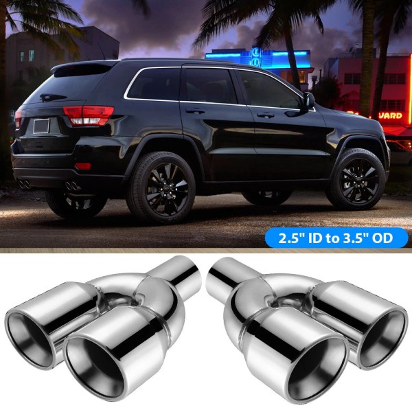 KEEPDSGN For Jeep Grand Cherokee Hemi Dual 2.5" Inlet 3.5"