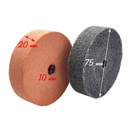 2 Pcs Bench Sander Replacement Wheel 7.5cm Silicon Carbide Grinding Wheel 120 Grit + Nylon Fiber Polishing Wheel for Metal Ceramic Wood