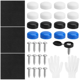 APOMOONS Kennzeichen Schrauben mit Kappen Fitting Kit,M5 Schrauben Nummernschild Schrauben für Fixierung Auto & Motorrad Kennzeichenhalter Rahmenlos Kennzeichenschrauben Zum Schutz Von Kfz-Kennzeichen