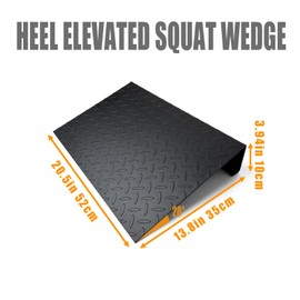 KORIKAHM Steel Squat Wedge Block, Board for Squats, Heel Elevated Wedge, Weightlifting, Split Stand, Slant Block for Calf Stretching (Wide Board)