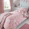 Happy Linen Company Girls Kids Unicorns Rainbows Pink Single Reversible