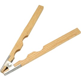 Wood Ring Holder Hand Clamp 8 Inch Wooden Grinding Handle with Metal Hinged Spring for Jewellery Making, Polishing, and Grinding Rings Lightweight Professional Quality Tool