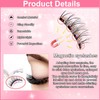 dcas 4 Pairs of Eyelashes, Natural Eyelashes, 3D Reusable Magnetic