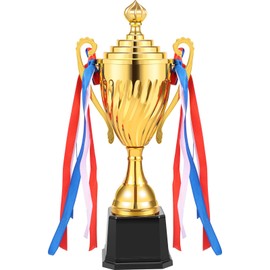 Trophy Cup Metal Gold Award Trophy Elegant Gold Award Winner Award Trophies Cup Achievement Prize Award for Kids Classroom School Rewards Sports Championships 29x13cm