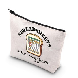 Cpa Gift Spreadsheets are My Jam Makeup Bag Tax Season Gift Accounting Gift Accountant Zipper Pouch Bag (Spreadsheets bag UK)