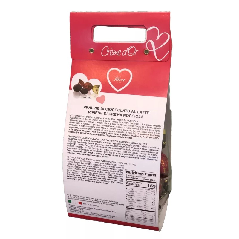 Oliva Valentine’s Day Cream D’Or Hazelnuts Milk Chocolate Pralines 8.8
