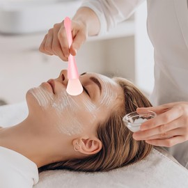 3 PCS Silikon Gesichtsmasken Pinsel, Maskenpinsel Silikon Schlamm Maske Applikator Flexible Masken Pinsel Diy für Hautpflege,Gesichtsmasken,Reinigungsmaske (weiß+rosa+blau)