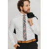 DAZI - Corbata de algodón con estampado floral para hombre,