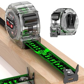 10M/32.8ft Fluorescent Steel Tape Measure, Stainless Steel Retractable Tape Measure, Width 25mm Waterproof Tape Measure, Thicken Ruler Tape, Easy To Read Self-Lock Measuring Tape Measure