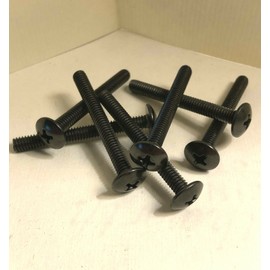 Accurate 10-32X1-1/4 Truss Head Machine Screw Black Oxide Phillips wide Steel .190" (50)