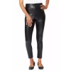 MARIO SERRANI WOMEN'S PULL ON FAUX LEATHER LEGGINGS(BLACK