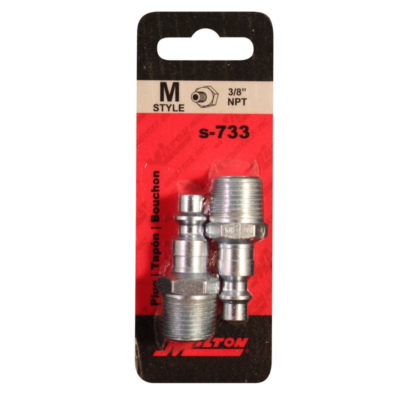Milton M-Style Plugs - 3/8in. MNPT, 2-Pk. Model Number S-733
