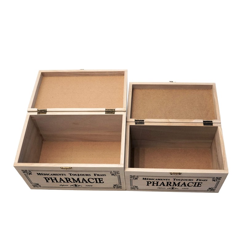 khevga Storage Box with Lid: Wooden Box for Medication, Decoration