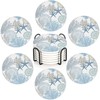 Summer Seashell Starfish Coasters Set of 6,Absorbent Ceramic Coasters with