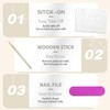Red Press On Nails Medium Long Square, KQueenest Medium Coffin