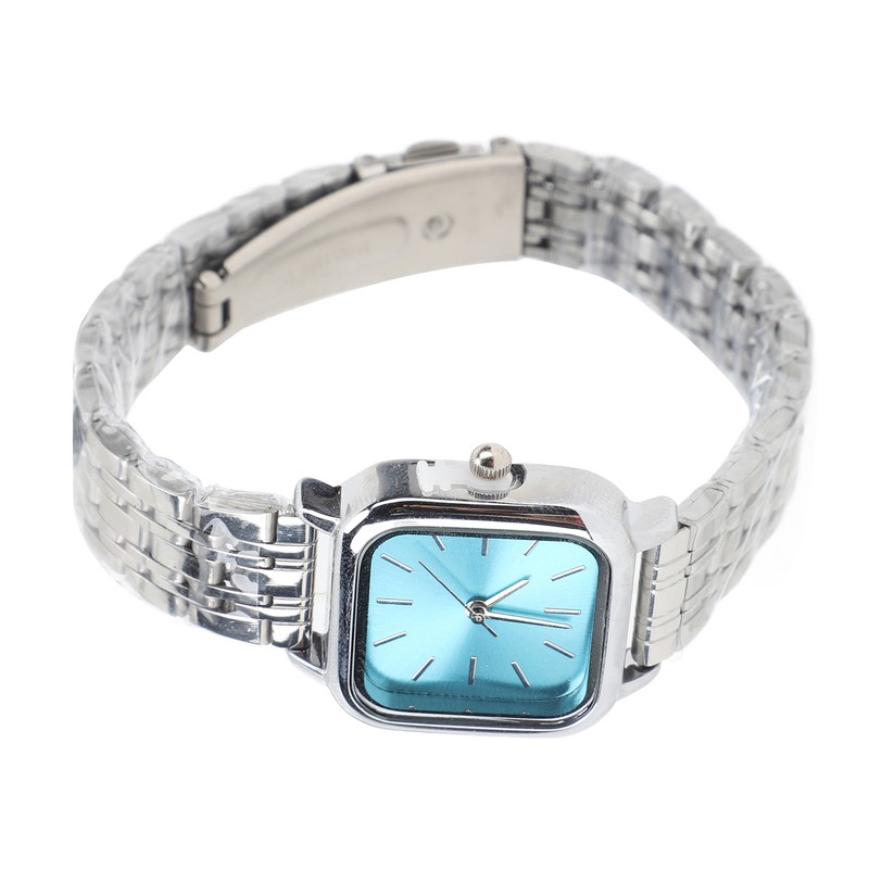 Women Quartz Watch Alloy Steel Strap Stylish Waterproof Ladies Square