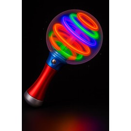 Light Up Magic Wand for Kids – LED Spinning Globe with Colorful Lights – Batteries Included – Fun Toy for Boys & Girls Ages 3 for Birthdays, Parties & Holidays