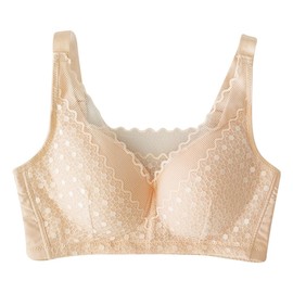 Trssorm Mastectomy Bra with Pockets for Many Types of Breast Prosthesis Post Surgery Women Bra, beige, XXL