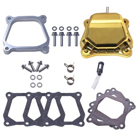 FUWTLP Golden Plastic Valve Cover With Billet Aluminum Spacer For Predator 212 Non hemi For Coleman CT200U CT100U BT200X CC100X Mini Bike SK100 KT196 Go Kart For Honda GX160 GX200 Clone 196cc