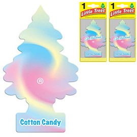 2PCS LITTLE TREES Car Air Freshener Hanging Tree Provides Long Lasting Scent for Auto or Home New Car Scent (Cotton Candy)
