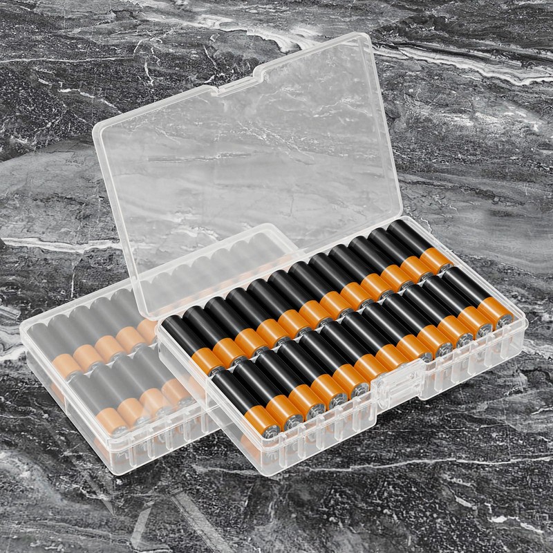 Linkidea Battery Organizer Storage Case, Battery Box Holds Batteries for