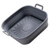2PCS Fryer Silicone Liners 8in Square Odourless Thickened Foldable Fryer