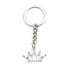 OBEISN Elegant Stainless Steel Keyring with Minimalist Crown Design, Gift for Women, Girlfriends and Birthday Surprise, Creative Accessory for Any Occasion, silver