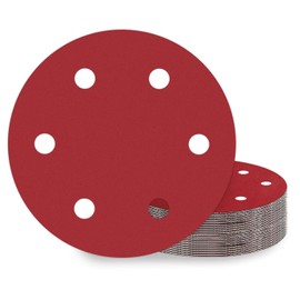 9 Inch Sanding Disc 320 Grit Hook and Loop Sandpaper for 6 Holes Drywall Sander Remove Popcorn Ceiling Sheetrock (30 PCS)