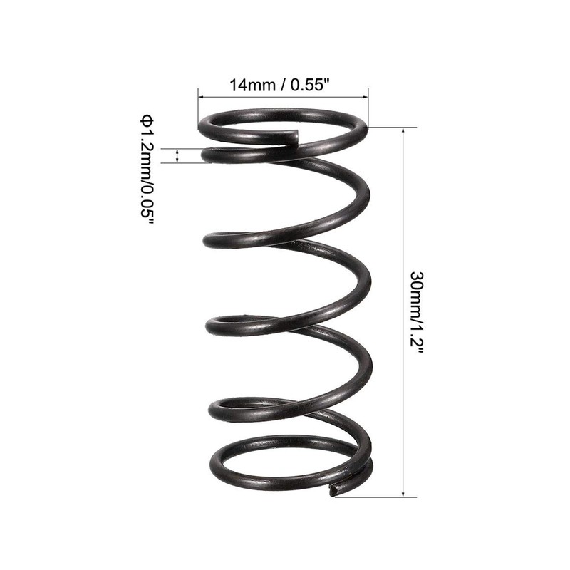TA-VIGOR 10Pcs Extended Compressed Spring, 1.2mm Wire Dia, 14mm OD,
