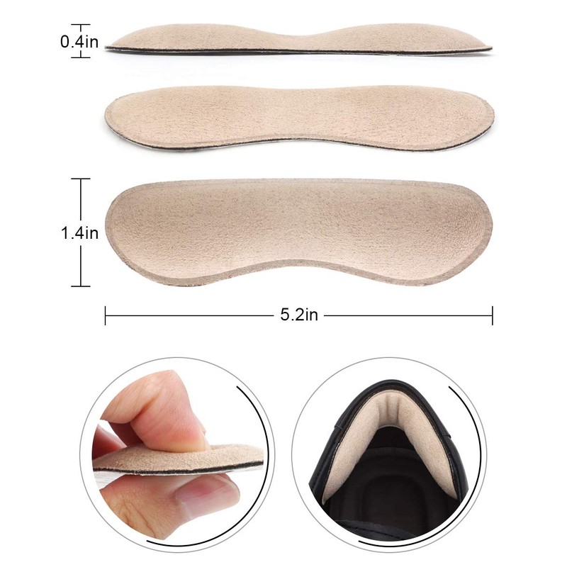 Dr. Foot's Heel Grips Liner Insert for Shoes Too Big,