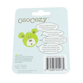OsoCozy Diaper Pins - {Pink} - Sturdy, Stainless Steel Diaper Pins with Safe Locking Closures - Use for Special Events, Crafts or Colorful Laundry Pins , 8 Count (Pack of 1)