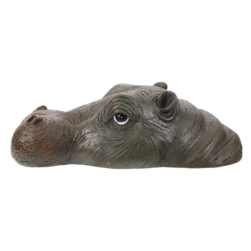 Cabilock Hippo Decoration Resin Floating Pond Statue Hippo Sculpture Outdoor