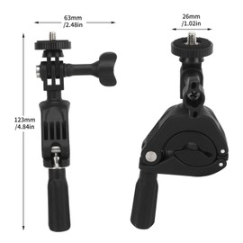 Bike Camera Handlebar Mount Aluminum Alloy Plastic Bike Action Camera Bracket for OSMO Action 3 for Insta 360 X3