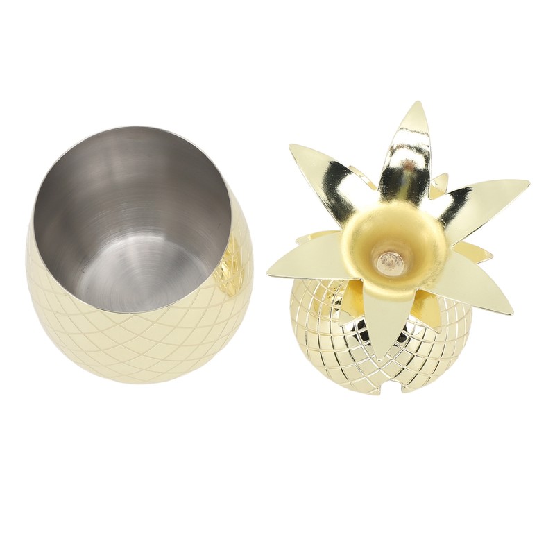 Pineapple Cup with Lid 500ml Stainless Steel Drinking Glasses Reusable