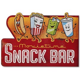 Open Road Brands Snack Bar Flanged Metal Sign