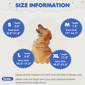 Collar for Dogs, Cat Collar, Protective Collar, Dog, Breathable Dog Collar for Small, Medium and Large Dogs, Adjustable Dog Recovery Collar After Surgery, Lightweight E-Collar