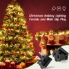 30Pcs Black Female Male Christmas Light Slip Plug