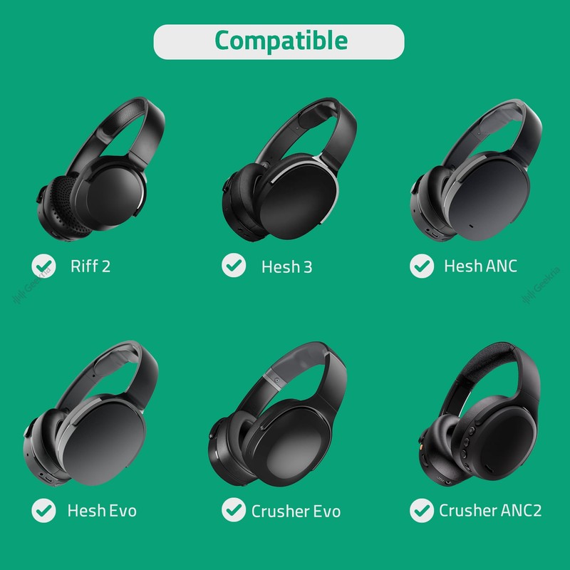GEEKRIA Audio Cable Compatible with Skullcandy Crusher Evo/ANC 2, Hesh