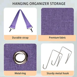 Legging Storage Bag Storage Hanger Foldable Leggings Organizer Can Holds 24 Leggings or Shirts Jeans Compartment Storage Hanger, Leggings Organizer Clothes Portable Closets Roll Holder (Purple)