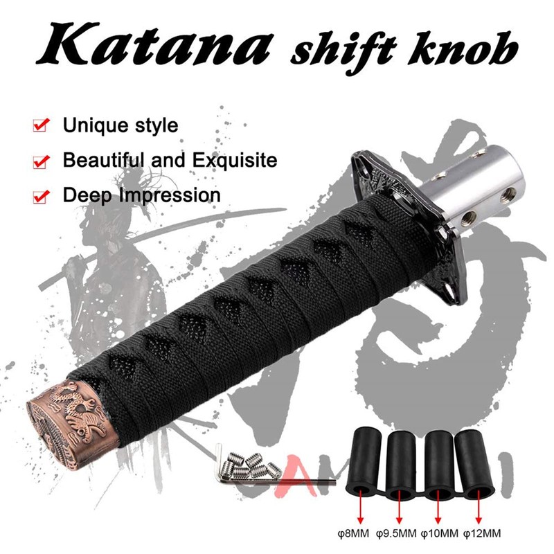 Ryanstar Katana Samurai Sword Shift Knob Universal Gear Shifter Metal